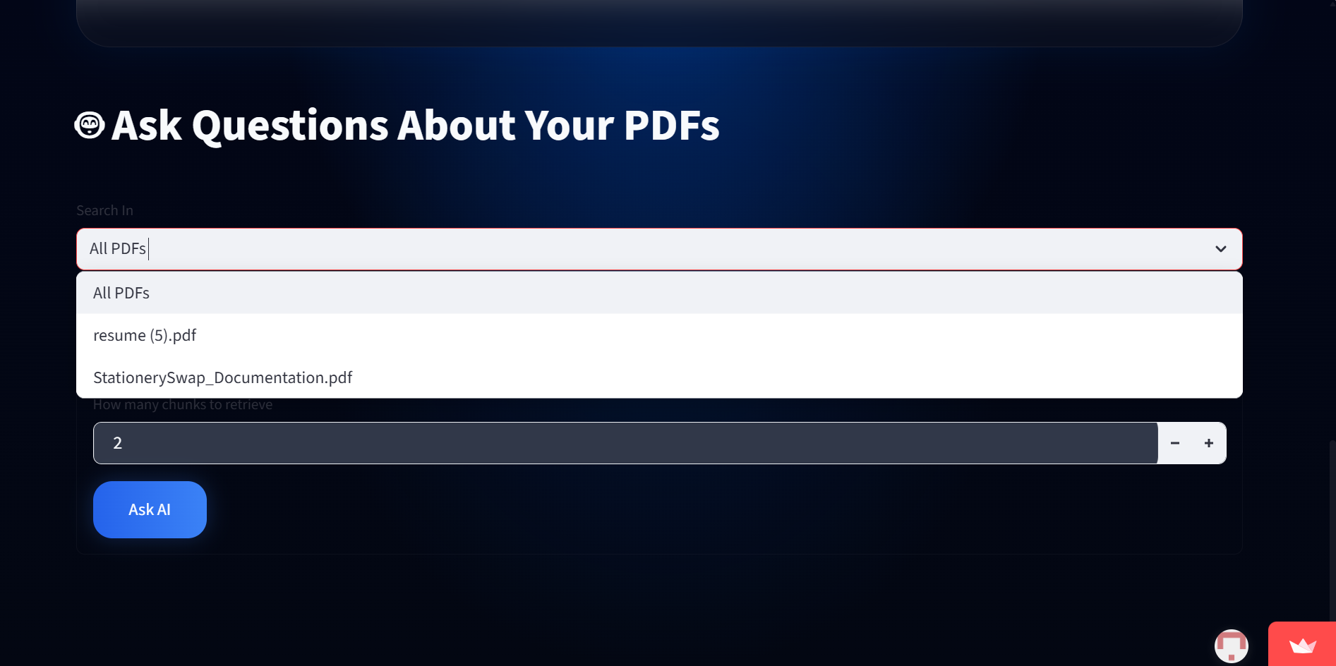 AI PDF Assistant – RAG Chatbot using LlamaIndex & Qdrant - Screenshot 2
