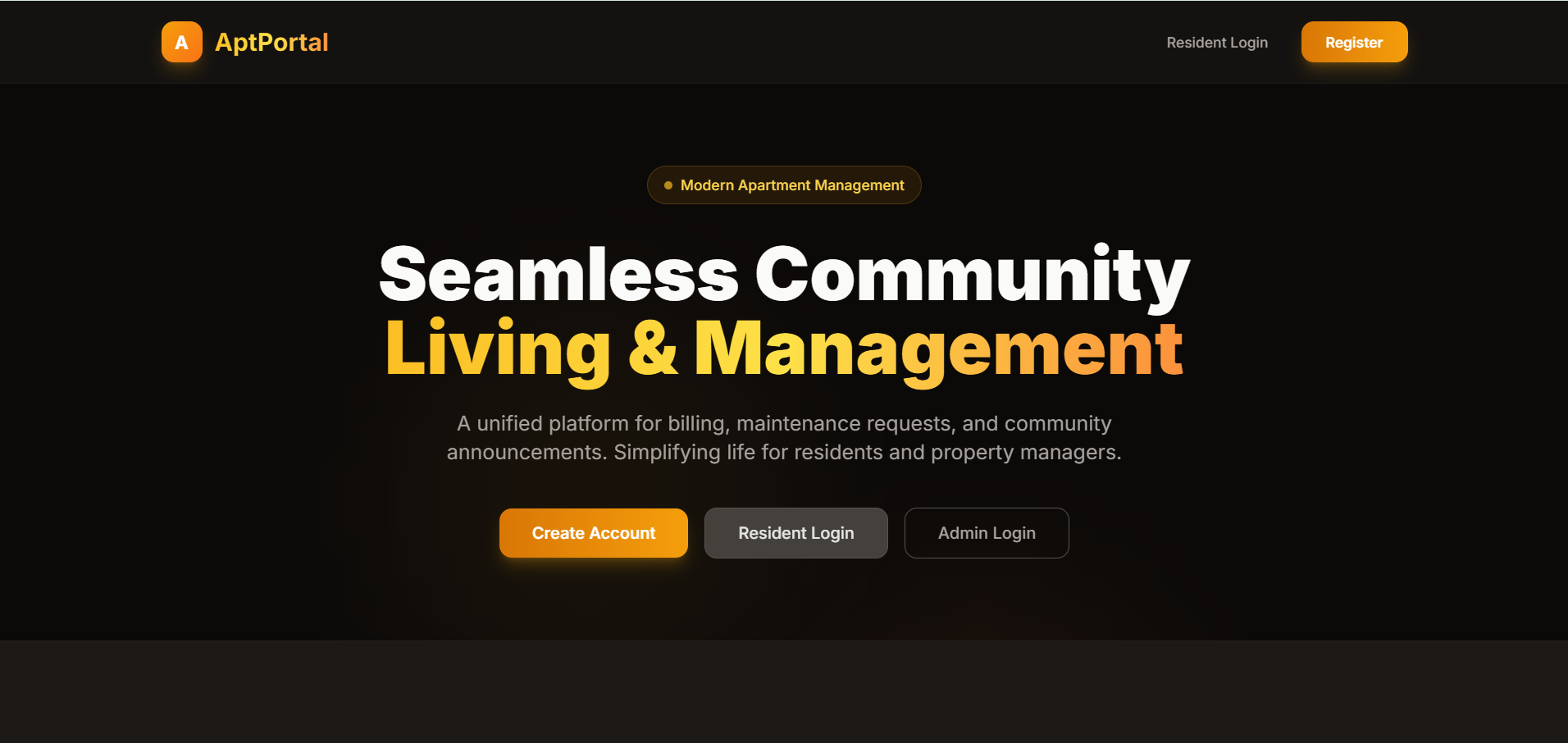 Apartment Billing and Management Portal