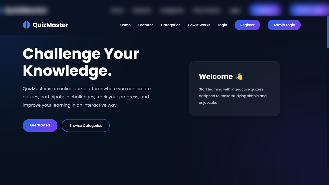 QuizMaster – Interactive Learning Platform