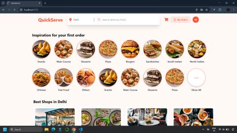Full-Stack Food Delivery webapp