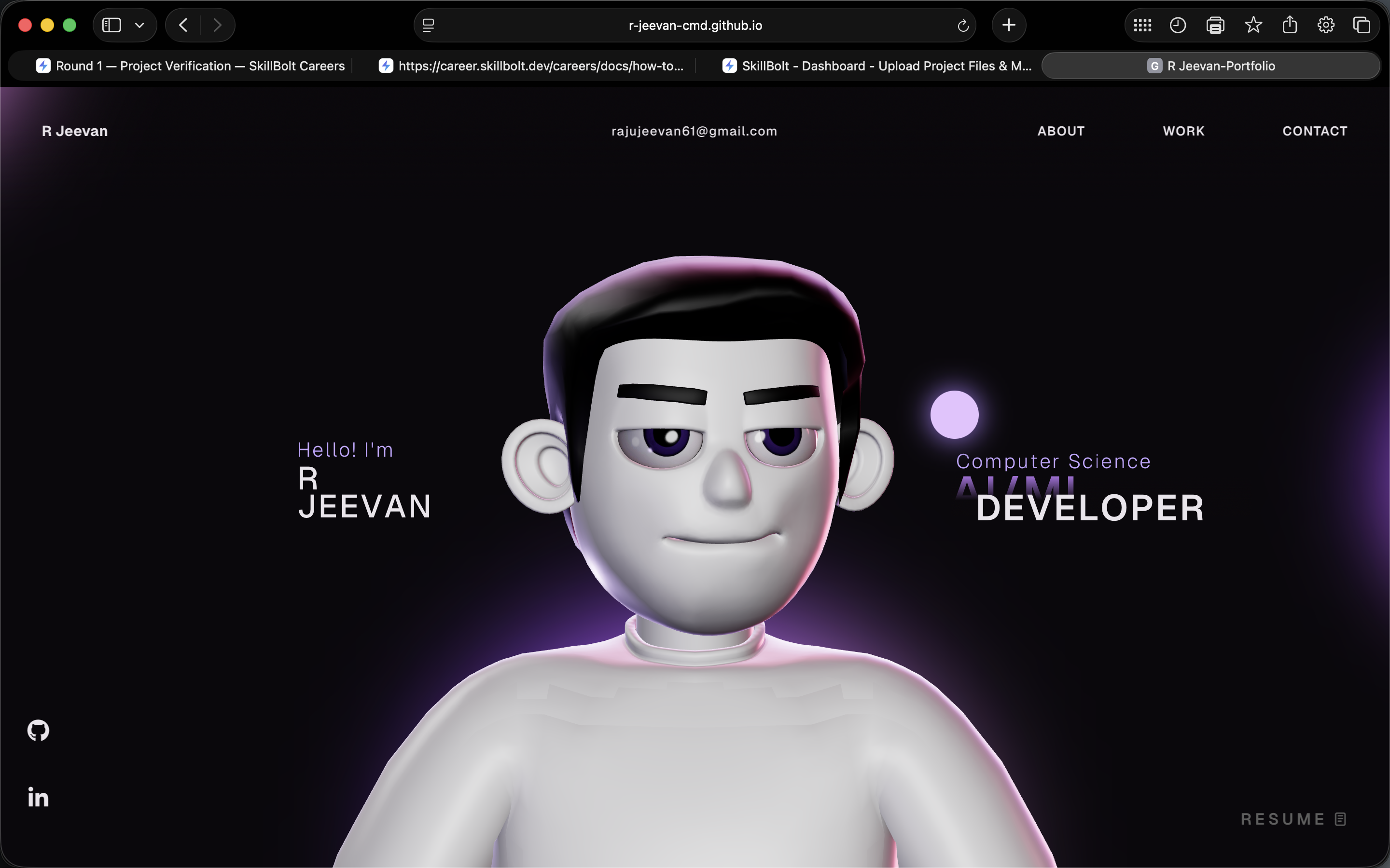 Modern Developer Portfolio Website