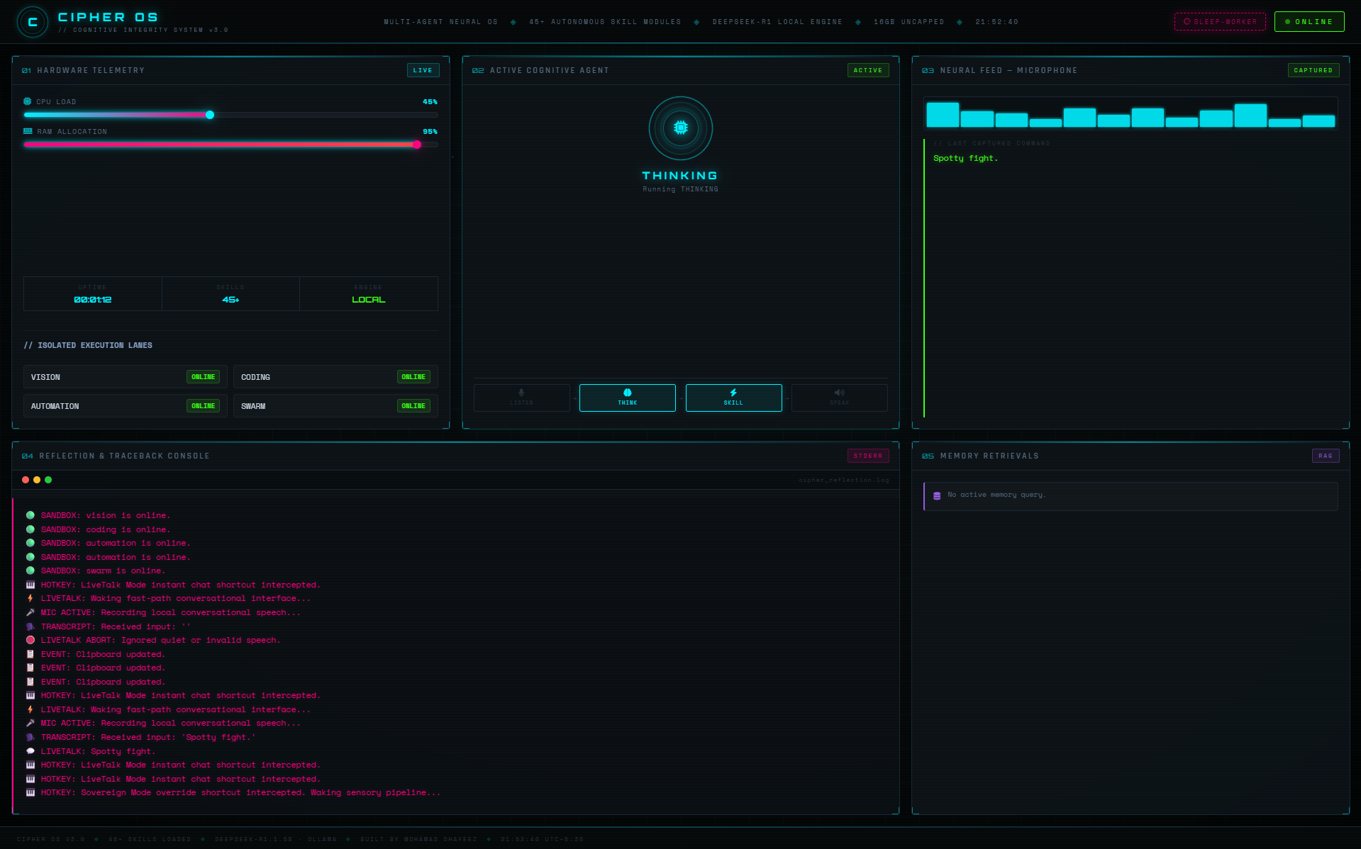 Cipher OS // Local-First Concurrent AI Runtime - Main Image