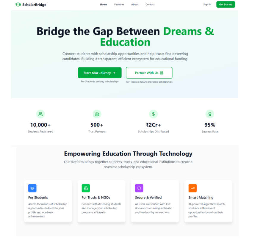 ScholarBridge - Where Every Scholarship Finds You